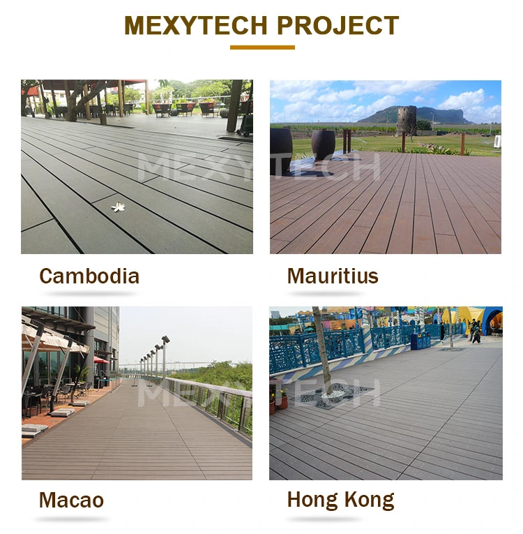 Wear Resistance PVC WPC Floor Anti-Aging Waterproof Outdoor Double Color Co-Extrusion WPC Decking