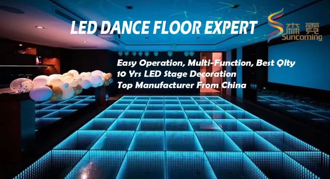 Cheap Light up Wireless Magnetic RGB 3D Glass Infinite Dance Floor Mat