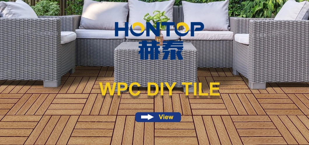 Balcony Waterproof Outdoor DIY WPC Floor Deck Tile