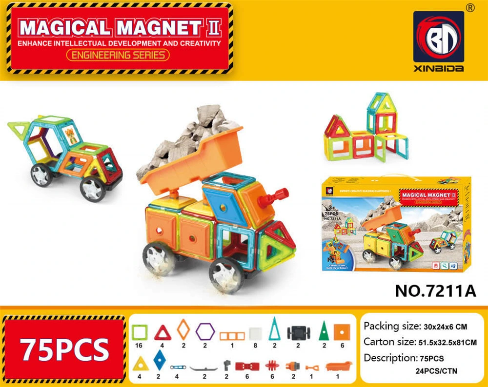3D Magnetic Building Block ABS DIY Educational Toy Magnetic Puzzle Tiles