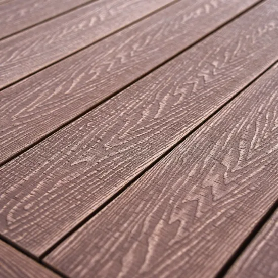 屋外用の新しい 3D エンボス木材プラスチック複合 WPC 床材