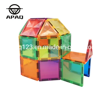 ステム LED ライト 3D 磁気ブロックプラスチック建物 DIY 知育玩具磁気タイル