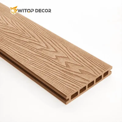 屋外用 WPC 中空デッキ、滑り止め、防水、ひび割れ防止、低メンテナンス、木製とプラスチックの複合材料 WPC 床材、屋外用