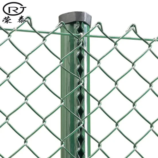 編まれた金網のダイヤモンド フェンス、庭の PVC コーティングされたチェーン リンク フェンスの価格