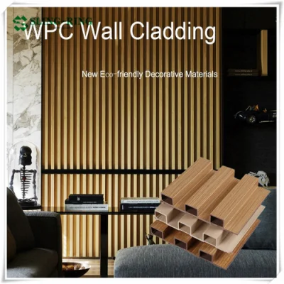 ホット販売屋外木材プラスチック複合 PVC 耐久性のある装飾的な防水共押出 WPC 壁パネル
